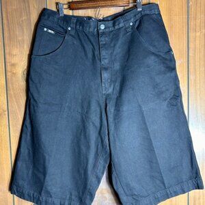 NWT Vintage Paco Mens Baggy Shorts Black Denim Skater Hip Hop Sz 38x16 Y2K